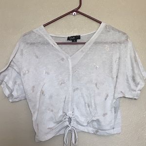 Love white pineapple crop top